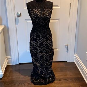 Black and Tan lace Bisou Bisou dress